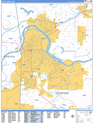 Fort Smith Wall Map Basic Style 2026